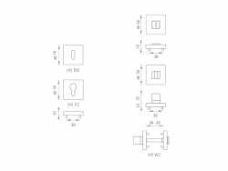Rozeta ke klice FO - ROZETA - HR OC - Chrom lesklý