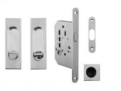 FT - Set na posuvné dveře hranatý - WC OC - Chrom lesklý