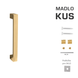 Madlo na dveře FO - Madlo Asti 275 OLSM - Mosaz broušená matná