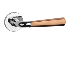 Klika na dveře ASM - MARIGOLD 2 - R 7S OC/CUM - Chrom lesklý / měď matná