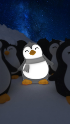 DHINK441-21 DHK - Silikonová noční lampička - Tučňák 