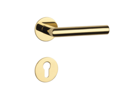 Klika na dveře SH - OVAL - R 1750 3SM OLV PVD - Mosaz leštěná lakovaná PVD