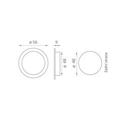 ATZ - Mušle kulatá bez otvoru 7503 - R BN - Broušená nerez