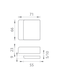 TI - Protikus pro zámek na sklo 4019 NP - Nikl perla (142)