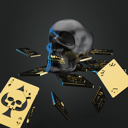 MTM137-01 MTM - KLÍČENKA - Lebka černá 