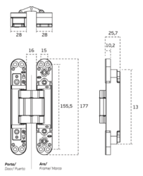 JNF - SKRYTÝ ZÁVĚS IN.05.062 - COPLAN 175 BS - Černá matná