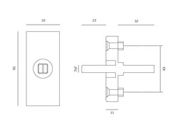 Klika na eurookno JNF - DK - FUSION 108 - HR BN - Broušená nerez