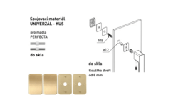 Spojovací materiál pro madlo MPK - PERFECTA Spojovací materiál UNIVERZÁL pro MADLO ks OLS - Mosaz broušená