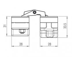 KZ - Skrytý závěs Kubica - K2460 WS - Bílá matná