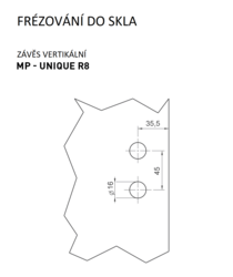 MP - UNIQUE R8 - Pant na sklo vertikální - pár BS - Černá matná