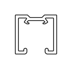Komponenty k posuvným systémům SC - Profil hliník 100 SILENT do 120kg MB, ART.0196 