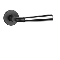 Klika na dveře ASM - MARIGOLD 2 - R 7S BS/OC - Černá matná / chrom lesklý