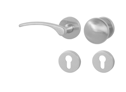 Klika na dveře FO - LAURA 2 - R OCS - Chrom broušený