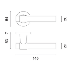 Klika na dveře AS - BELLISA - R 7S T - Titan