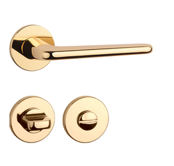 Klika na dveře AS - LIRA - R 5S OLV - Mosaz leštěná lakovaná