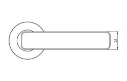 Klika na dveře GK - MINIMAL MODERN - R Velvet šedá (22)