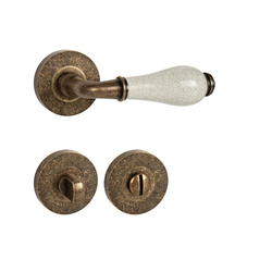 Klika na dveře MP - LEONTINA - R OBA - Antik bronz