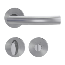 Klika na dveře GK - LORITA PROF - R BN - Broušená nerez (71)