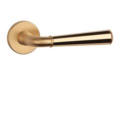 Klika na dveře ASM - MARIGOLD 3 - R 7S OLS/OLV/OLS - Mosaz broušená / mosaz leštěná lakovaná / mosaz broušená