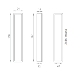 PR - Výklopná úchytka 1032Z CP - Chrom perla