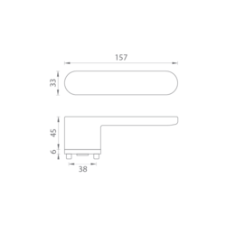Klika na dveře MPK - IMPRESSA - OR HNM - Hnědá matná