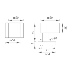 Madlo na dveře MP - MADLO PEVNÉ vyosené - HR BS - Černá matná