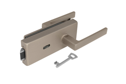 TI - ZÁMEK na sklo s klikou SONIA 4025 - BB NP - Nikl perla (142)