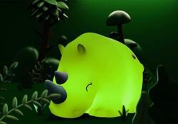 DHINK437-01 DHK - Silikonová noční lampička - Nosorožec 