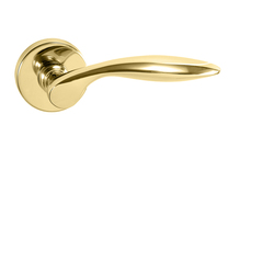 Klika na dveře TI - CLAUDIA - R 1938 OLV - Mosaz leštěná lakovaná (01)