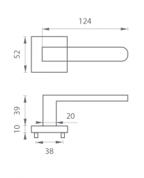 Klika na dveře MP - BISKIT - HR NP/OC - Nikl perla / chrom lesklý