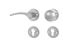 Klika na dveře KE - LAURA - R Stříbrná