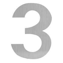 LR - Domovní číslice "3" - 150 mm BN - Broušená nerez