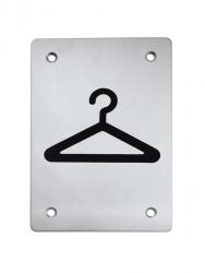 TI - Piktogram "Šatna" - hranatý BN - Broušená nerez (16)