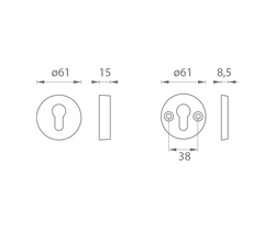 AXA - ROZETA F1 - Přírodní elox