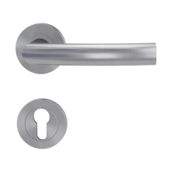 Klika na dveře GK - LORITA PROF - R BN - Broušená nerez (71)