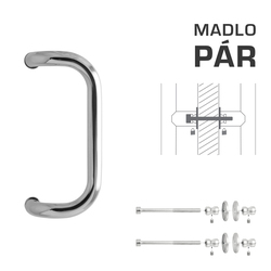 Madlo na dveře WA - MADLO M2 WA/A-DHP pár LN - Leštěná nerez