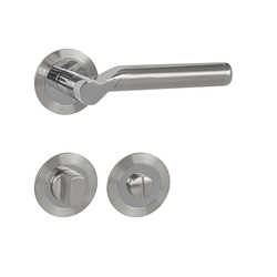 Klika na dveře MP - MARENA - R 3SM BN/LN - Broušená nerez / leštěná nerez