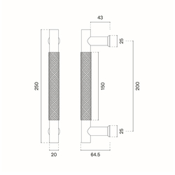 Madlo na dveře SH - MADLO 1770 kus BS - Černá matná