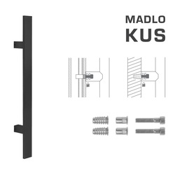 Madlo na dveře FT - MADLO kód K41S 40x10 mm SP ks BS - Černá matná