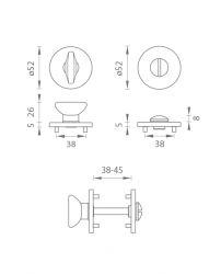 TI - ROZETA - R 5S OLS - Mosaz broušená (158)