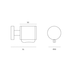 Koule na dveře JNF - KOULE SKIN PEVNÁ - R SR.00.003.B BN - Broušená nerez