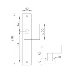 MP - MADLO PEVNÉ VYOSENÉ - SH BN - Broušená nerez