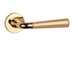 Klika na dveře ASM - MARIGOLD 2 - R 7S OLV/OLS - Mosaz leštěná lakovaná / mosaz broušená