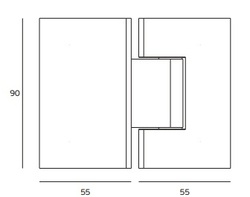 JNF - Závěs na sklo IN.05.308 BN - Broušená nerez