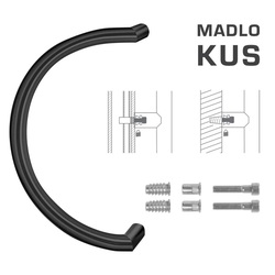 Madlo na dveře FT - MADLO kód K16 Ø 30 mm SP ks BS - Černá matná