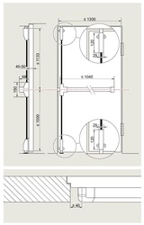 DK - PANIKOVÉ KOVÁNÍ PHB 1202 - 2-bodové zajištění D1/1H-1D BN - Broušená nerez