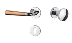 Klika na dveře ASM - MARIGOLD 2 - R 7S OC/CUM - Chrom lesklý / měď matná