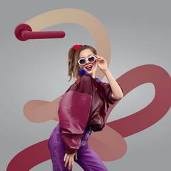 Klika na dveře CB - MOOD ONE - R Fialová matná (C10)