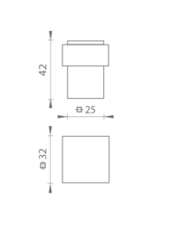 TI - Zarážka dveří hranatá - 2261 BN - Broušená nerez (16)