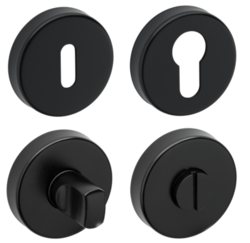 Rozeta ke klice TI - ROZETA - R AP BS - Černá matná (153)